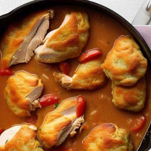 Chicken and Biscuits in Savory Pan Sauce