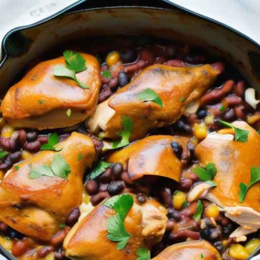 Chicken and black bean casserole