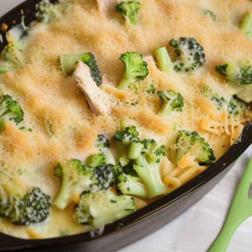 Chicken and broccoli alfredo casserole