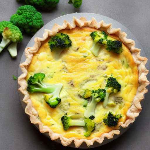 Chicken and Broccoli Quiche with Gouda Cheese