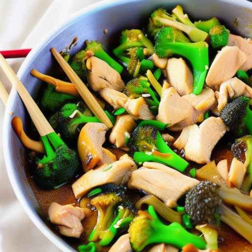 Chicken and Broccoli Stir-Fry with Soy Sauce and Ginger