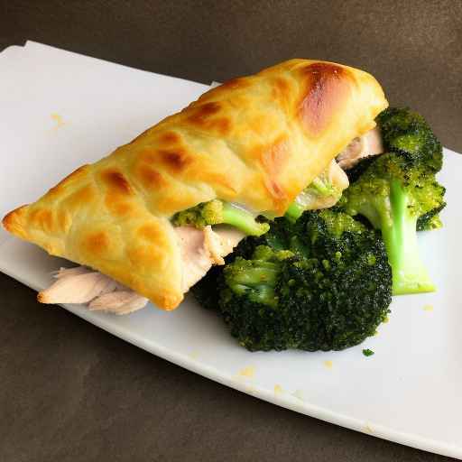 Chicken and broccoli turnover