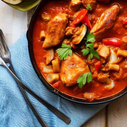 Chicken and Eggplant Goulash with Paprika