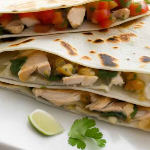 Chicken and Goat Cheese Quesadillas with Pico de Gallo