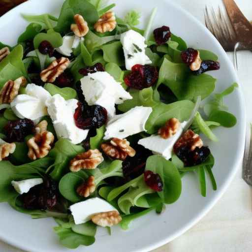 Chicken and Goat Cheese Salad with Walnuts and Dried Cranberries