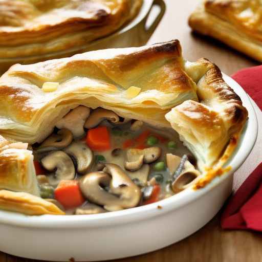 Chicken and Mushroom Pot Pie with Puff Pastry