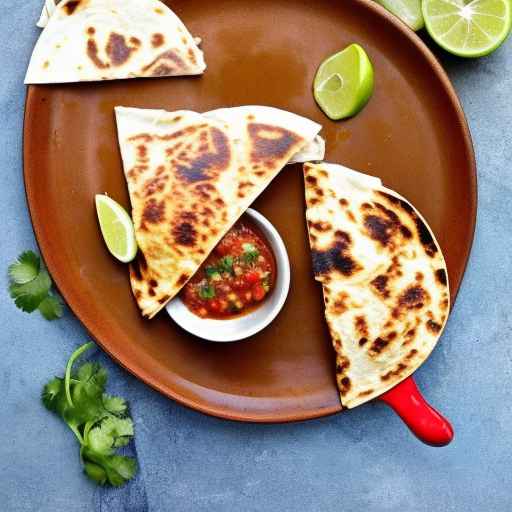 Chicken and Mushroom Quesadillas with Salsa