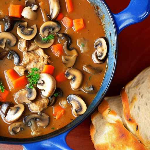 Chicken and Mushroom Stew with Paprika