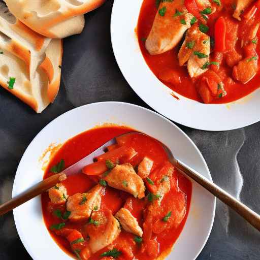 Chicken and Red Pepper Stew with Paprika