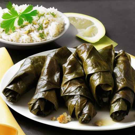 Chicken and Rice Stuffed Grape Leaves