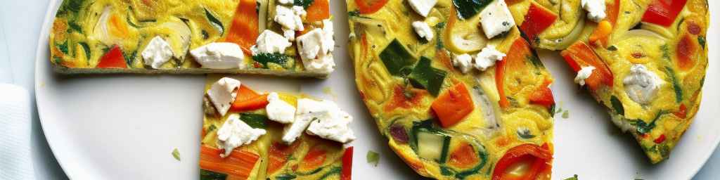 Chicken and Roasted Vegetable Frittata with Feta Cheese