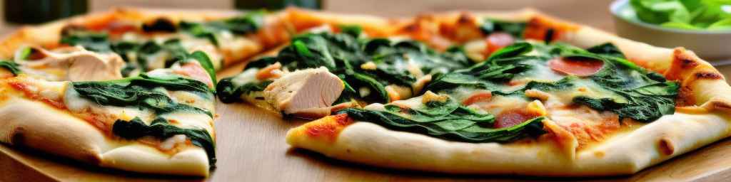 Chicken and spinach folded pizza