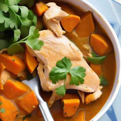 Chicken and Sweet Potato Stew with Cilantro and Lime