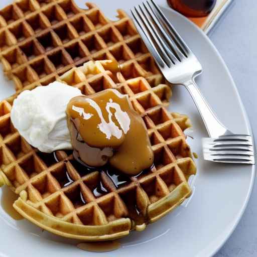 Chicken and Waffles with Maple Syrup Gravy