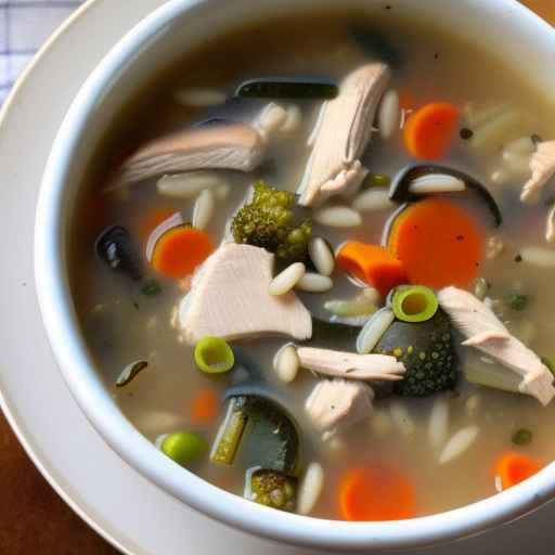 Chicken and Wild Rice Soup with Vegetables