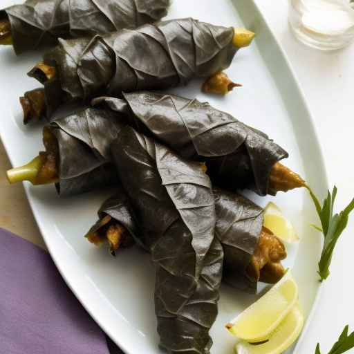 Chicken and Wild Rice Stuffed Grape Leaves