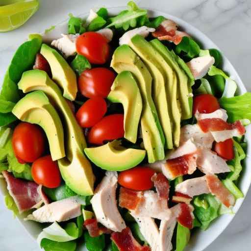 Chicken Bacon Ranch Salad with Avocado and Tomatoes