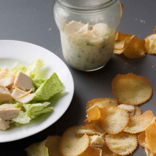 Chicken Caesar Egg Salad with Parmesan Crisps