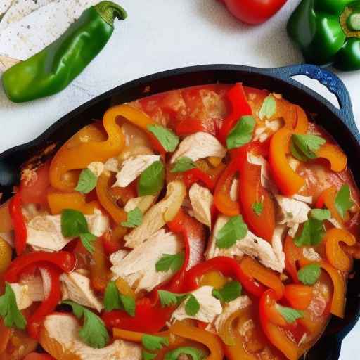 Chicken Fajita Casserole with Tomatoes and Bell Peppers