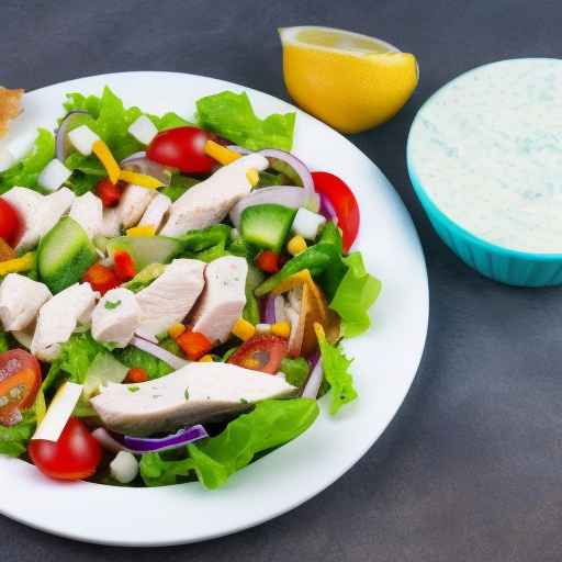 Chicken Gyro Salad with Tzatziki Dressing