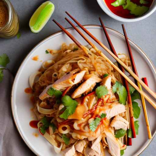 Chicken Pad Thai with Tamarind Sauce