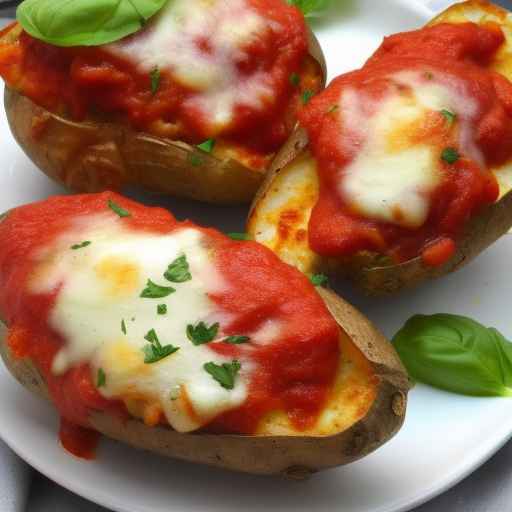 Chicken Parmesan Baked Potatoes