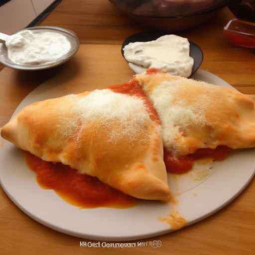 Chicken Parmesan Calzone with Mozzarella Cheese and Marinara Sauce