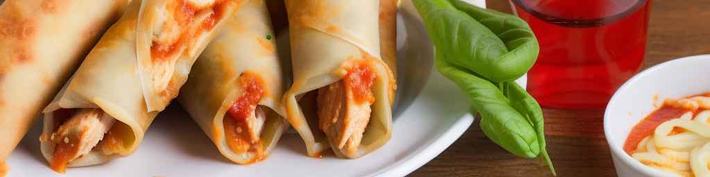 Chicken Parmesan Egg Rolls