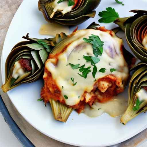 Chicken Parmesan Stuffed Artichokes