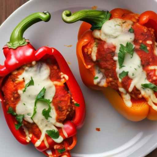 Chicken Parmesan Stuffed Bell Pepper Rings