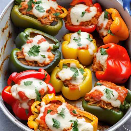 Chicken Parmesan Stuffed Bell Peppers