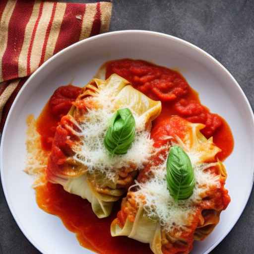 Chicken Parmesan Stuffed Cabbage Rolls