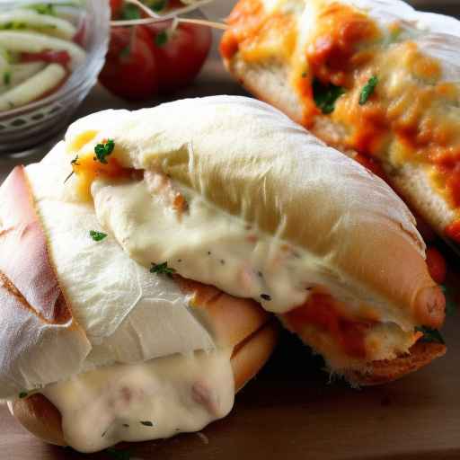 Chicken Parmesan Stuffed Ciabatta Bread