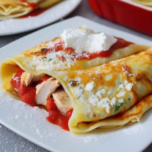 Chicken Parmesan Stuffed Crepes