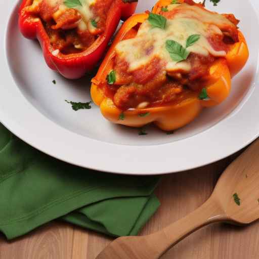 Chicken Parmesan Stuffed Peppers