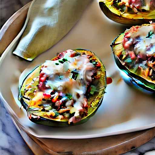 Chicken Parmesan Stuffed Spaghetti Squash