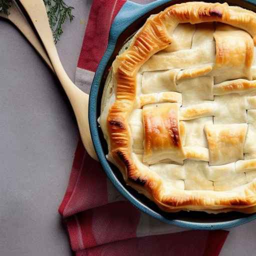 Chicken Pot Pie with Puff Pastry Topping