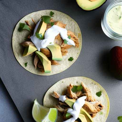 Chicken Tostadas with Avocado Crema