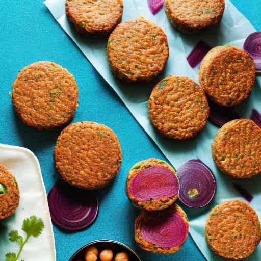 Chickpea and beetroot burgers