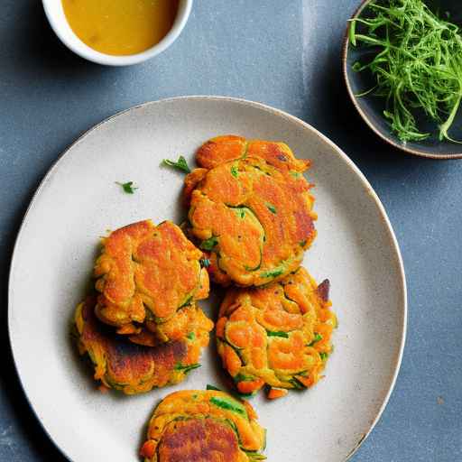 Chickpea and carrot fritters