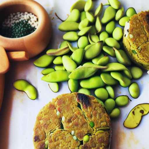 Chickpea and edamame burgers