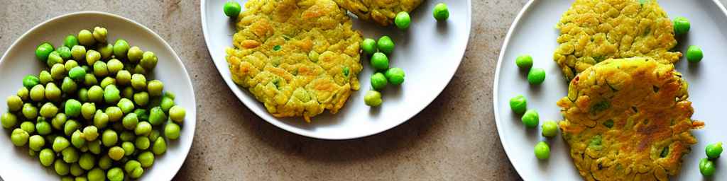 Chickpea and green pea fritters