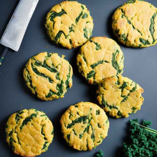 Chickpea and kale cakes