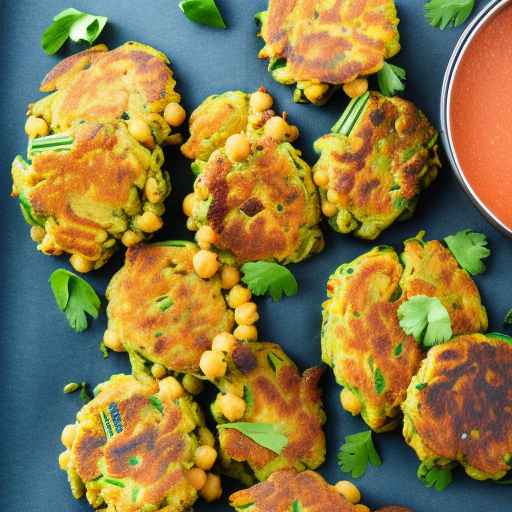 Chickpea and okra fritters