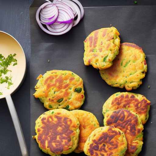 Chickpea and red onion fritters