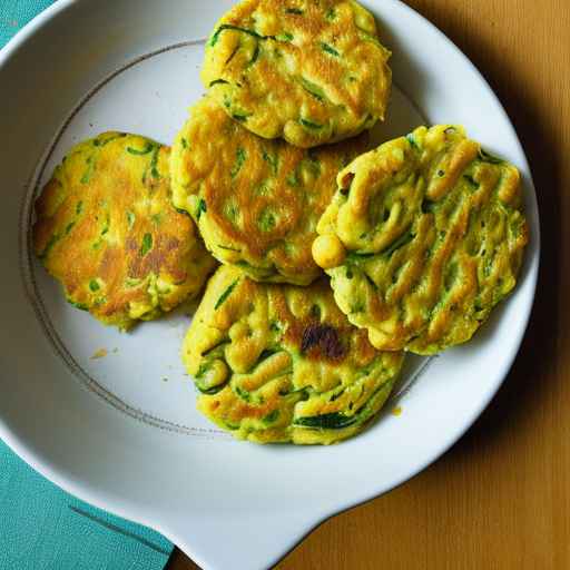 Chickpea and zucchini fritters with lemon yogurt