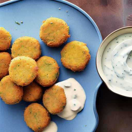 Chickpea croquettes with yogurt sauce