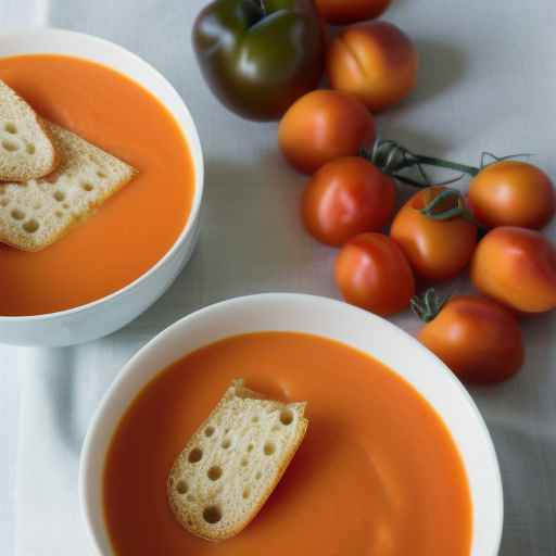 Chilled apricot and tomato soup