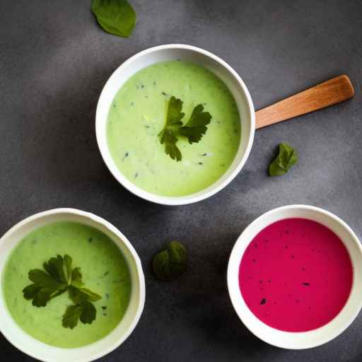 Chilled beet and cucumber soup