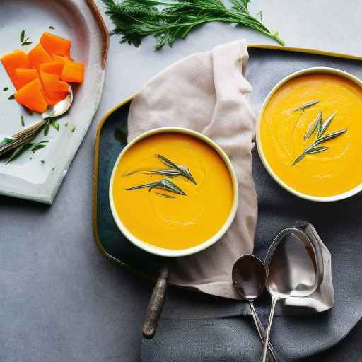 Chilled carrot and tarragon soup